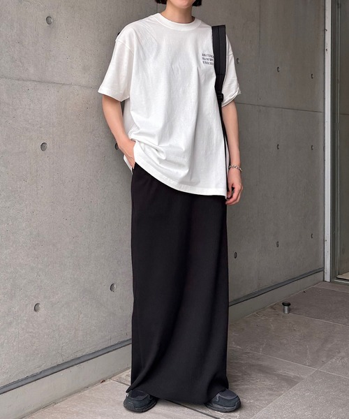ANME(アンメ)の「【新色・新サイズ追加】ANMEロゴ刺繍半袖Tシャツ(Tシャツ/カットソー・レディース・ホワイト×ブラック/グレー系その他/ホワイト×レッド/ホワイト×ブルー/ブラック×ホワイト/ベージュ系その他/ライトグレー系/ホワイト×グレー・M/L/XL/XXL/S)」の21枚目の写真