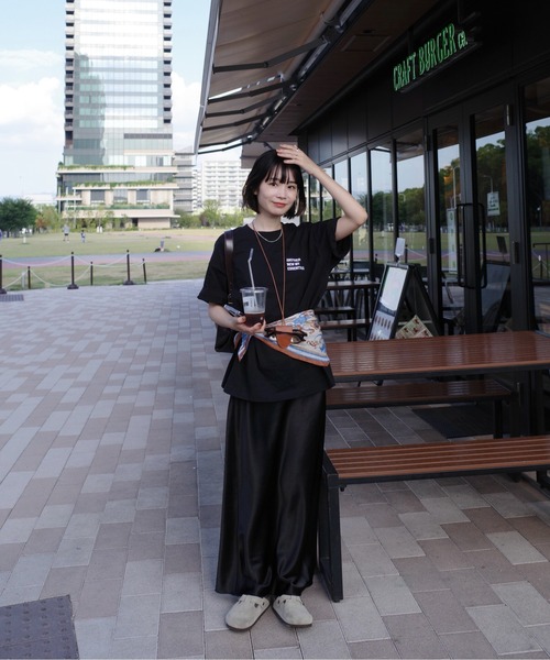 ANME(アンメ)の「【新色・新サイズ追加】ANMEロゴ刺繍半袖Tシャツ(Tシャツ/カットソー・レディース・ホワイト×ブラック/グレー系その他/ホワイト×レッド/ホワイト×ブルー/ブラック×ホワイト/ベージュ系その他/ライトグレー系/ホワイト×グレー・M/L/XL/XXL/S)」の19枚目の写真