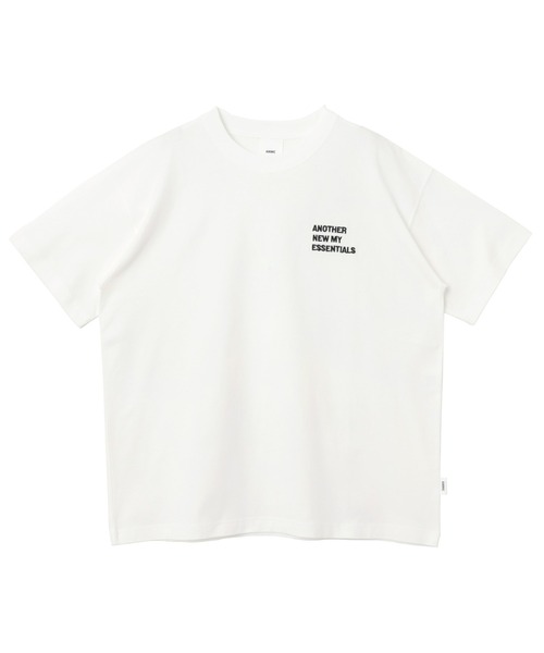 ANME（アンメ）の「【新色・新サイズ追加】ANMEロゴ刺繍半袖Tシャツ（Tシャツ/カットソー・レディース・ホワイト×ブラック/グレー系その他/ホワイト×レッド/ホワイト×ブルー/ブラック×ホワイト/ベージュ系その他/ライトグレー系/ホワイト×グレー・M/L/XL/XXL/S）」の21枚目の写真