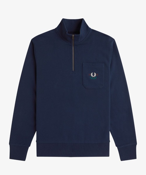 セール】Embroidered Champion Half Zip Sweatshirt／刺繍ハーフジップ