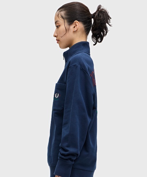 セール】Embroidered Champion Half Zip Sweatshirt／刺繍ハーフジップ