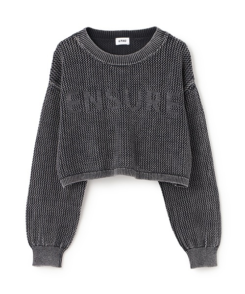 LOVETOXIC（ラブトキシック）の「【LTXC】【綿100％】ピグメントメッシュニット（ニット/セーター・キッズ・チャコール/エメラルド/ブルー・M:150cm/L:160cm/S:140cm）」の10枚目の写真