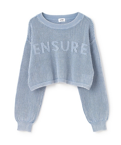 LOVETOXIC（ラブトキシック）の「【LTXC】【綿100％】ピグメントメッシュニット（ニット/セーター・キッズ・チャコール/エメラルド/ブルー・M:150cm/L:160cm/S:140cm）」の12枚目の写真