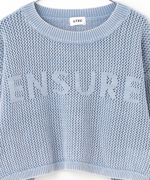 LOVETOXIC（ラブトキシック）の「【LTXC】【綿100％】ピグメントメッシュニット（ニット/セーター・キッズ・チャコール/エメラルド/ブルー・M:150cm/L:160cm/S:140cm）」の14枚目の写真