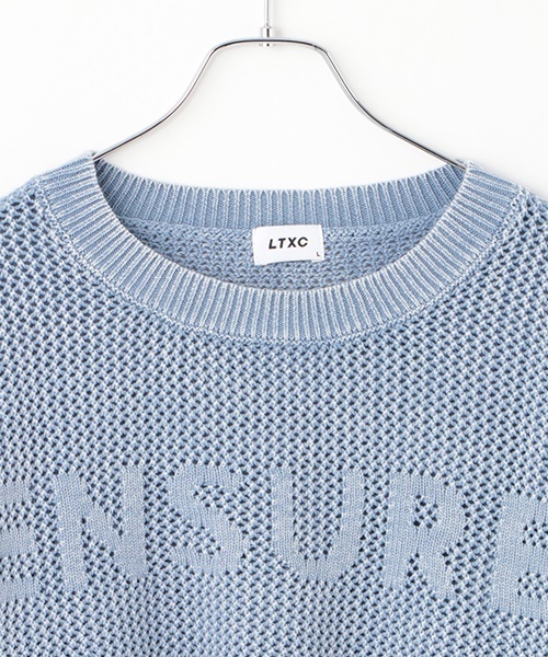 LOVETOXIC（ラブトキシック）の「【LTXC】【綿100％】ピグメントメッシュニット（ニット/セーター・キッズ・チャコール/エメラルド/ブルー・M:150cm/L:160cm/S:140cm）」の15枚目の写真