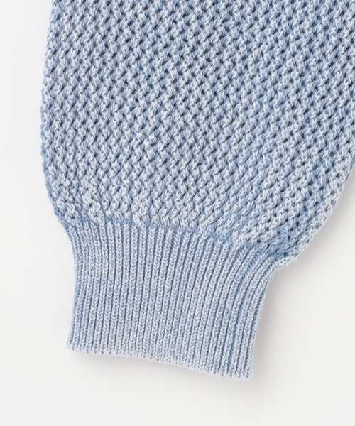 LOVETOXIC（ラブトキシック）の「【LTXC】【綿100％】ピグメントメッシュニット（ニット/セーター・キッズ・チャコール/エメラルド/ブルー・M:150cm/L:160cm/S:140cm）」の16枚目の写真