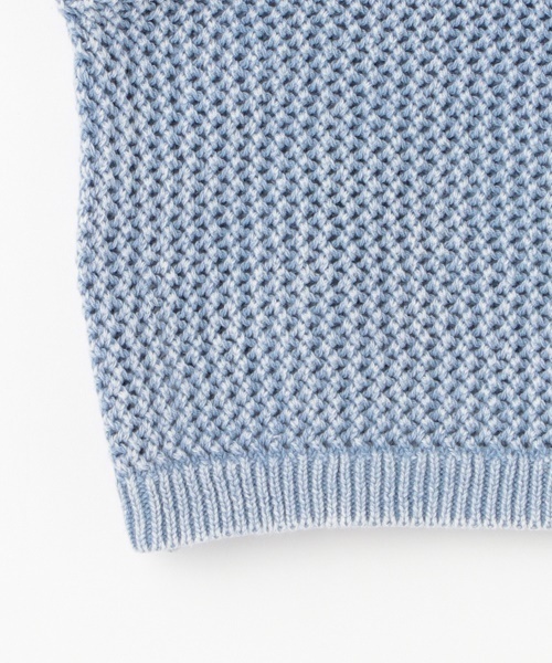 LOVETOXIC（ラブトキシック）の「【LTXC】【綿100％】ピグメントメッシュニット（ニット/セーター・キッズ・チャコール/エメラルド/ブルー・M:150cm/L:160cm/S:140cm）」の17枚目の写真