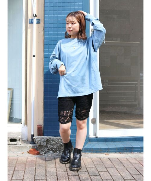 洋服通販 - 新作アイテムを スリットデザインロングスリーブTee（Tシャツ/カットソー トップス