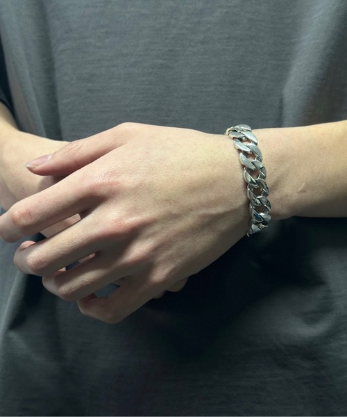 ノーブランド アクロバット デタッチャブル ブレスレット Silver 925 Silver 925 Anchor Link Chain ID Bracelet -12mm wide