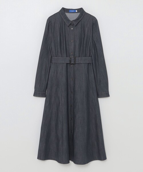 BLUE LABEL CRESTBRIDGE（ブルーレーベルクレストブリッジ）の「スラブシャンブレーデニムドレス（ワンピース・レディース・ダークネイビー/ベージュ/ブルー系その他4・38/36）」の4枚目の写真