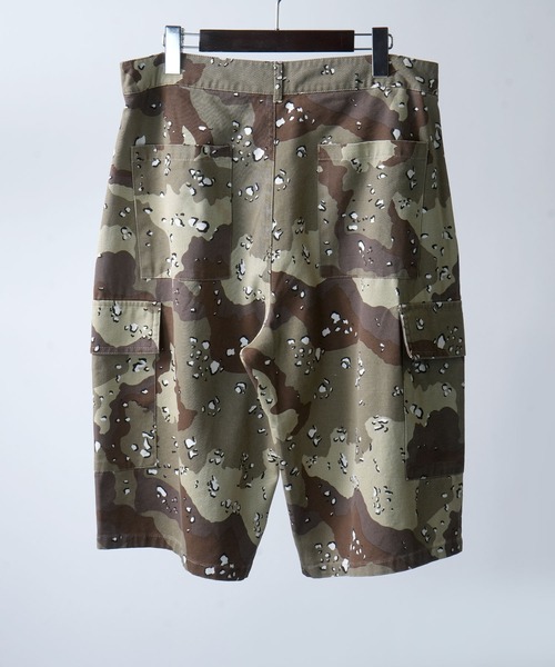 Starting Over（スターティングオーバー）の「bio-wash camouflage wide cargo half pants / バイオウォッシュ カモフラージュ ワイド カーゴ ハーフ パンツ（カーゴパンツ・メンズ・ウッドランド/リアルツリーカモ/デザートカモ・M/L/XL）」の4枚目の写真