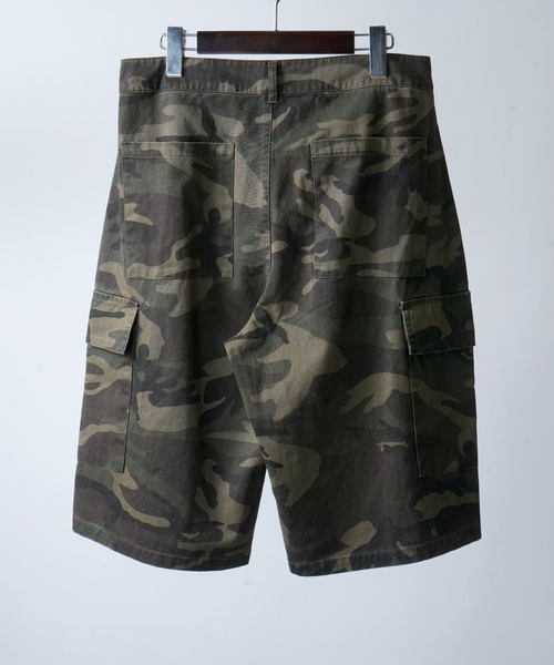Starting Over（スターティングオーバー）の「bio-wash camouflage wide cargo half pants / バイオウォッシュ カモフラージュ ワイド カーゴ ハーフ パンツ（カーゴパンツ・メンズ・ウッドランド/リアルツリーカモ/デザートカモ・M/L/XL）」の5枚目の写真