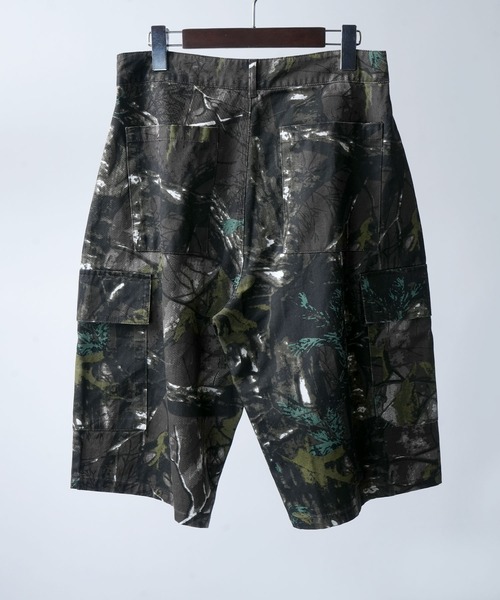 Starting Over（スターティングオーバー）の「bio-wash camouflage wide cargo half pants / バイオウォッシュ カモフラージュ ワイド カーゴ ハーフ パンツ（カーゴパンツ・メンズ・ウッドランド/リアルツリーカモ/デザートカモ・M/L/XL）」の6枚目の写真
