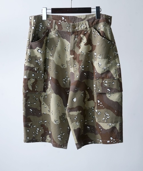 Starting Over（スターティングオーバー）の「bio-wash camouflage wide cargo half pants / バイオウォッシュ カモフラージュ ワイド カーゴ ハーフ パンツ（カーゴパンツ・メンズ・ウッドランド/リアルツリーカモ/デザートカモ・M/L/XL）」の22枚目の写真