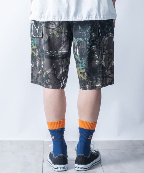 Starting Over（スターティングオーバー）の「bio-wash camouflage wide cargo half pants / バイオウォッシュ カモフラージュ ワイド カーゴ ハーフ パンツ（カーゴパンツ・メンズ・ウッドランド/リアルツリーカモ/デザートカモ・M/L/XL）」の13枚目の写真