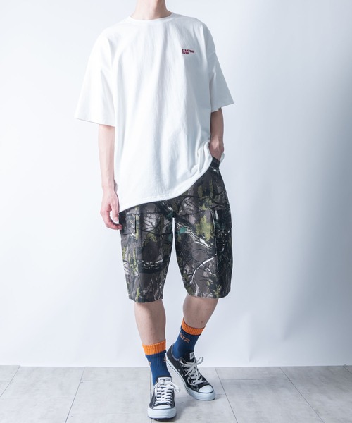 Starting Over（スターティングオーバー）の「bio-wash camouflage wide cargo half pants / バイオウォッシュ カモフラージュ ワイド カーゴ ハーフ パンツ（カーゴパンツ・メンズ・ウッドランド/リアルツリーカモ/デザートカモ・M/L/XL）」の18枚目の写真