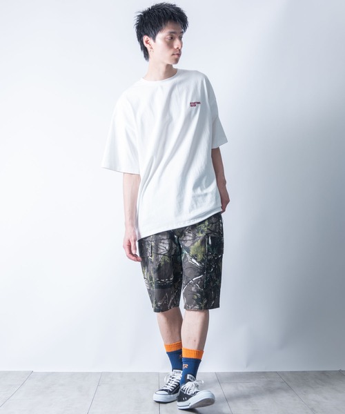 Starting Over（スターティングオーバー）の「bio-wash camouflage wide cargo half pants / バイオウォッシュ カモフラージュ ワイド カーゴ ハーフ パンツ（カーゴパンツ・メンズ・ウッドランド/リアルツリーカモ/デザートカモ・M/L/XL）」の21枚目の写真