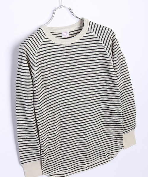 JEMORGAN(ジェーイーモーガン)の「JEMORGAN / ジェーイーモーガン ワッフル ラグラン ボーダークルーロンT(Tシャツ/カットソー・レディース・ネイビー/ホワイト/グレー/ナチュラル・FREE)」の15枚目の写真