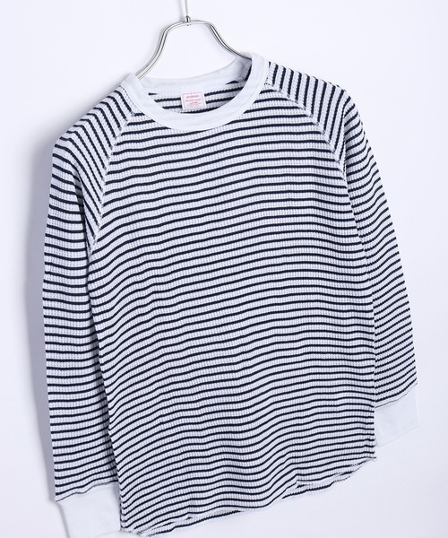 JEMORGAN(ジェーイーモーガン)の「JEMORGAN / ジェーイーモーガン ワッフル ラグラン ボーダークルーロンT(Tシャツ/カットソー・レディース・ネイビー/ホワイト/グレー/ナチュラル・FREE)」の7枚目の写真