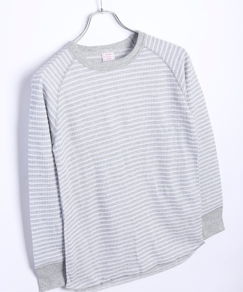 JEMORGAN(ジェーイーモーガン)の「JEMORGAN / ジェーイーモーガン ワッフル ラグラン ボーダークルーロンT(Tシャツ/カットソー・レディース・ネイビー/ホワイト/グレー/ナチュラル・FREE)」の11枚目の写真
