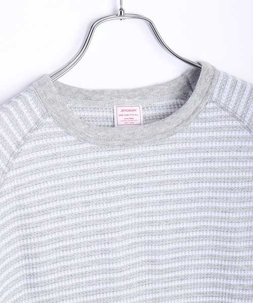 JEMORGAN(ジェーイーモーガン)の「JEMORGAN / ジェーイーモーガン ワッフル ラグラン ボーダークルーロンT(Tシャツ/カットソー・レディース・ネイビー/ホワイト/グレー/ナチュラル・FREE)」の21枚目の写真