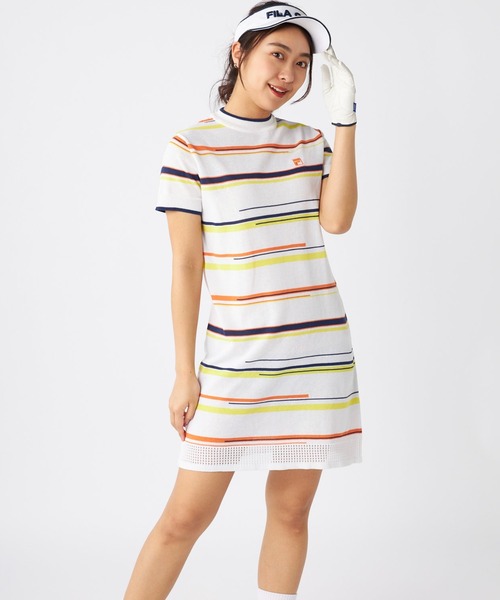 FILA GOLF(フィラゴルフ )の「ニットワンピース(ワンピース・レディース・ライム/レッド/ネイビー/ブルー・MEDIUM/LARGE/X-LARGE)」の2枚目の写真