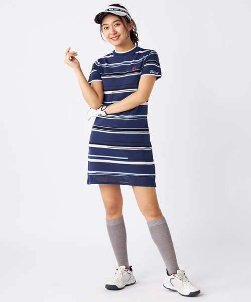 FILA GOLF(フィラゴルフ )の「ニットワンピース(ワンピース・レディース・ライム/レッド/ネイビー/ブルー・MEDIUM/LARGE/X-LARGE)」の15枚目の写真