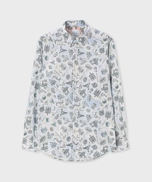 90s ポールスミス 半袖シャツ 総柄 M相当 ヴィンテージ シングルステッチ Paul Smith｜ポール・スミス（メンズ）のトップス（その他総柄