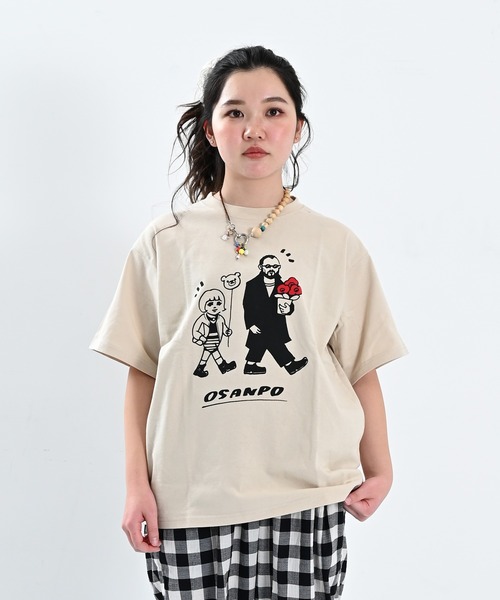 MARKEY'S(マーキーズ)の「【YUKI HORIMOTO】別注プリントTシャツ/おとな(Tシャツ/カットソー・レディース・ベージュ/グレー/ホワイト・160cm/180cm/170cm)」の3枚目の写真
