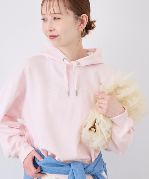 ROPE' PICNIC（ロペピクニック）の「アソートロゴ刺繍裏毛フーディー（パーカー・レディース・グレー系その他/オフホワイト/ネイビー/ピンク・38）」の21枚目の写真