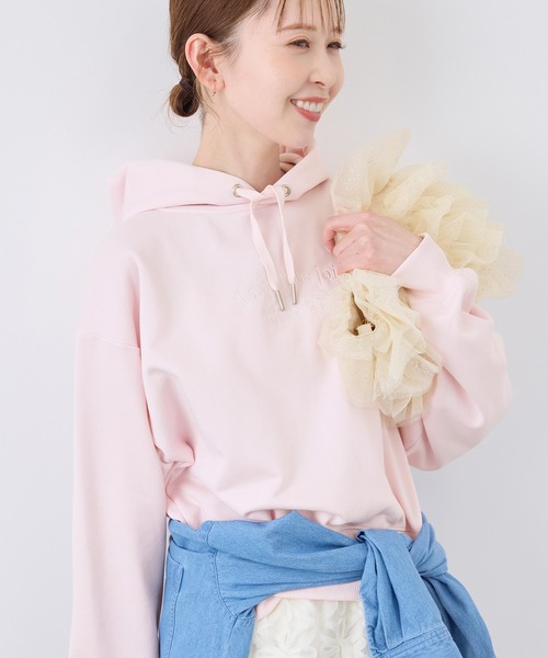 ROPE' PICNIC（ロペピクニック）の「アソートロゴ刺繍裏毛フーディー（パーカー・レディース・グレー系その他/オフホワイト/ネイビー/ピンク・38）」の22枚目の写真