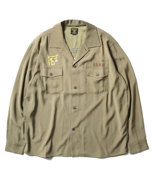 HOUSTON（ヒューストン）の「HOUSTON スーベニアシャツ（VIETNAM）（シャツ/ブラウス・メンズ・ブラック/オフホワイト/オリーブ・MEDIUM/LARGE/X-LARGE/XX-LARGE）」の3枚目の写真