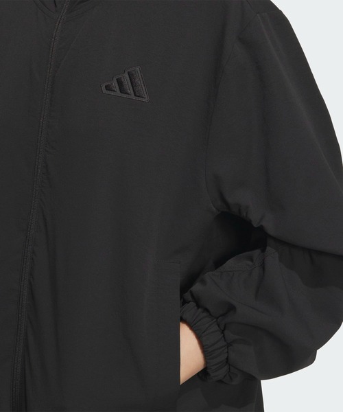 adidas アディダス ライトウーブンロングジャケット ブラック FM5184