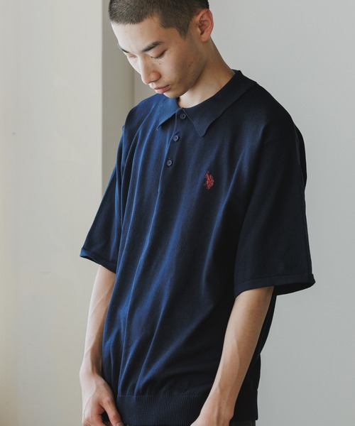U.S. POLO ASSN./ユーエスポロアッスン ワンポイント刺繍 ニット
