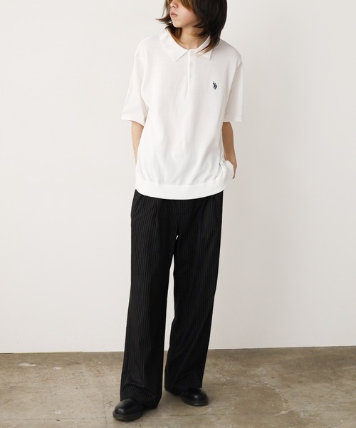 U.S. POLO ASSN.(ユーエスポロアッスン)の「U.S. POLO ASSN./ユーエスポロアッスン ワンポイント刺繍 ニットポロシャツ メンズ 秋物 秋服 2026年秋冬(ポロシャツ・メンズ・ベージュ/ブルー系/ブラック/オフホワイト/ネイビー/ベージュ系その他・LL/L/M)」の9枚目の写真