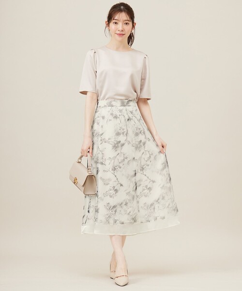 ANY SIS(エニィスィス)の「【洗える】サテン プルオーバー(Tシャツ/カットソー・レディース・ライトグレー系/ホワイト系/ネイビー系・2)」の14枚目の写真