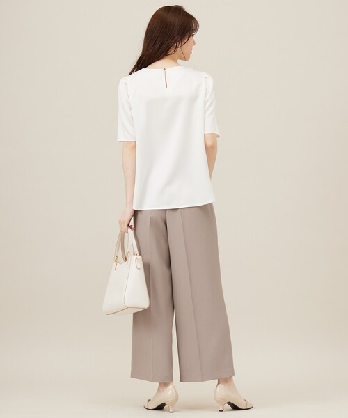 ANY SIS(エニィスィス)の「【洗える】サテン プルオーバー(Tシャツ/カットソー・レディース・ライトグレー系/ホワイト系/ネイビー系・2)」の18枚目の写真