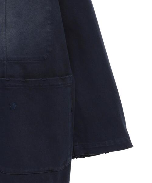 CONVERSE TOKYO（コンバーストウキョウ）の「PIGMENT DYE DISTRESSED TAILORED JACKET（テーラードジャケット・レディース・ホワイト/ネイビー/スミクロ・SMALL/MEDIUM）」の12枚目の写真