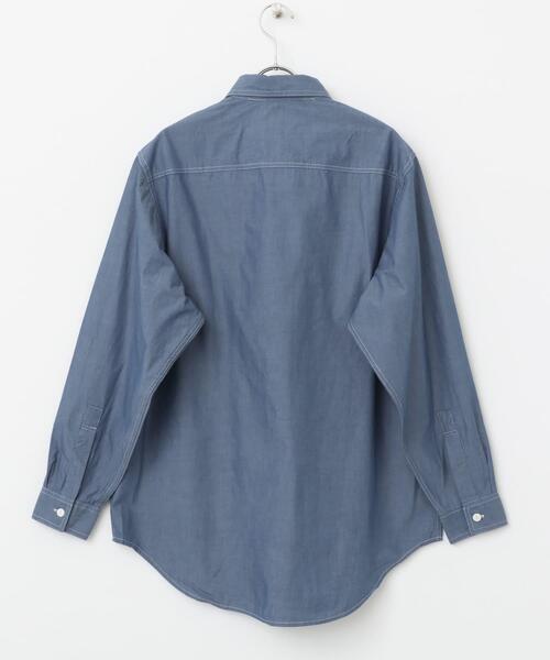 ITEMS URBANRESEARCH(アイテムズ アーバンリサーチ)の「GUNGHO シャンブレーワークシャツ(シャツ/ブラウス・メンズ・ブラック/ブルー・MEDIUM/LARGE)」の11枚目の写真