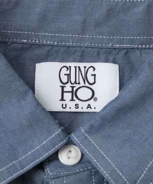 ITEMS URBANRESEARCH(アイテムズ アーバンリサーチ)の「GUNGHO シャンブレーワークシャツ(シャツ/ブラウス・メンズ・ブラック/ブルー・MEDIUM/LARGE)」の13枚目の写真