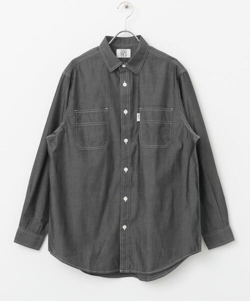 ITEMS URBANRESEARCH(アイテムズ アーバンリサーチ)の「GUNGHO シャンブレーワークシャツ(シャツ/ブラウス・メンズ・ブラック/ブルー・MEDIUM/LARGE)」の20枚目の写真