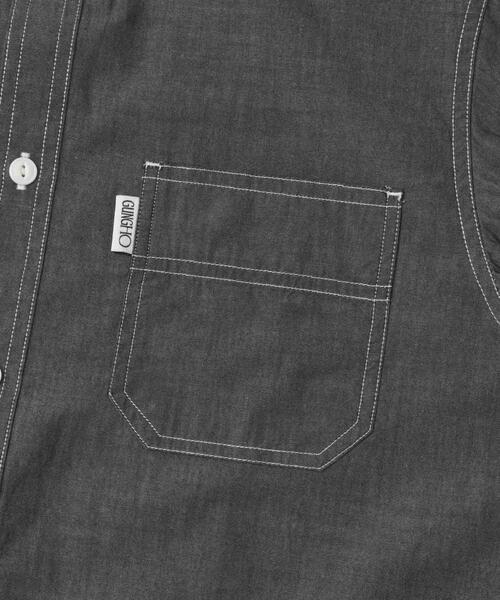 ITEMS URBANRESEARCH(アイテムズ アーバンリサーチ)の「GUNGHO シャンブレーワークシャツ(シャツ/ブラウス・メンズ・ブラック/ブルー・MEDIUM/LARGE)」の21枚目の写真