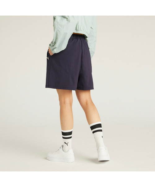 PUMA(プーマ)の「PUMA プーマ ウィメンズ ワードローブ ESS+ ショーツ(その他パンツ・レディース・ネイビー/オフホワイト・LARGE/SMALL/MEDIUM/X-LARGE)」の3枚目の写真