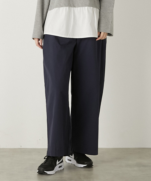 MELROSE claire（メルローズ クレール）の「【コットンウェザータックギャザーパンツ】（その他パンツ・レディース・ベージュ/オフホワイト/ダークネイビー・2/3）」の2枚目の写真