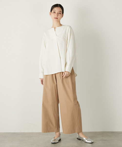 MELROSE claire（メルローズ クレール）の「【コットンウェザータックギャザーパンツ】（その他パンツ・レディース・ベージュ/オフホワイト/ダークネイビー・2/3）」の16枚目の写真