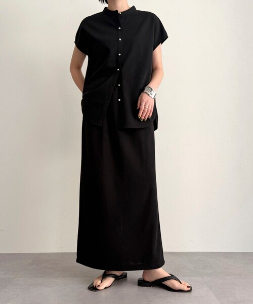 fredy emue（フレディエミュ）の「《セットアップ対応》ジョーゼットイーイジータイトスカート（スカート・レディース・チャコールグレー/ブラック・38/36）」の8枚目の写真