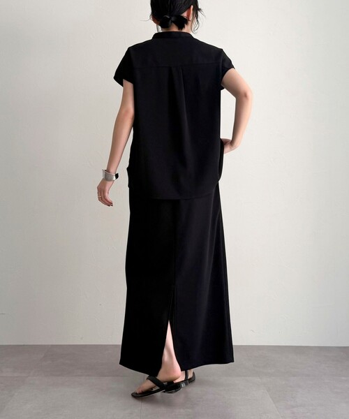 fredy emue（フレディエミュ）の「《セットアップ対応》ジョーゼットイーイジータイトスカート（スカート・レディース・チャコールグレー/ブラック・38/36）」の12枚目の写真