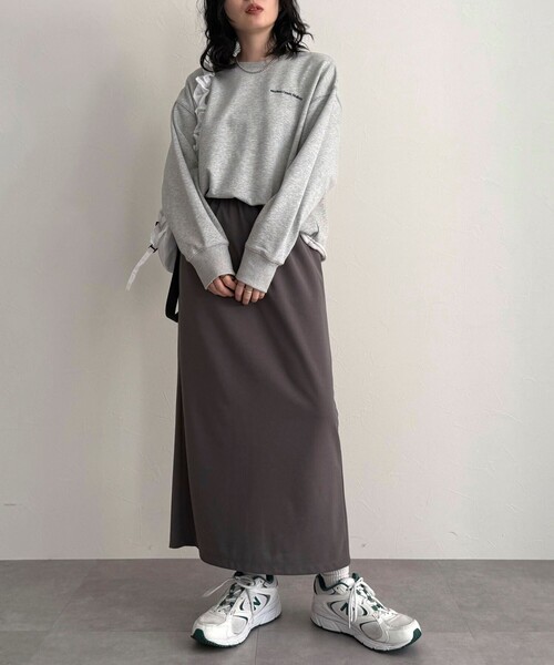 fredy emue（フレディエミュ）の「《セットアップ対応》ジョーゼットイーイジータイトスカート（スカート・レディース・チャコールグレー/ブラック・38/36）」の13枚目の写真