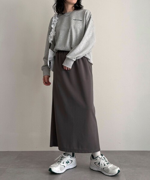 fredy emue（フレディエミュ）の「《セットアップ対応》ジョーゼットイーイジータイトスカート（スカート・レディース・チャコールグレー/ブラック・38/36）」の14枚目の写真