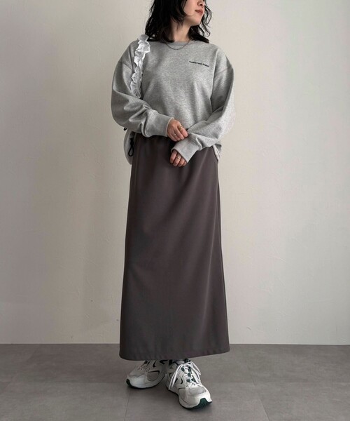 fredy emue（フレディエミュ）の「《セットアップ対応》ジョーゼットイーイジータイトスカート（スカート・レディース・チャコールグレー/ブラック・38/36）」の15枚目の写真